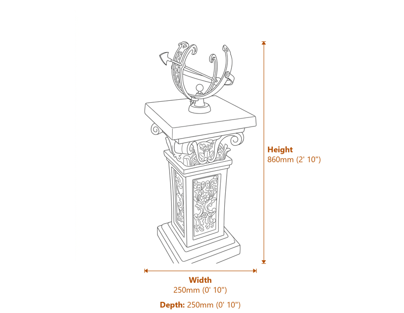 Garden Decor Dimensions Diagram