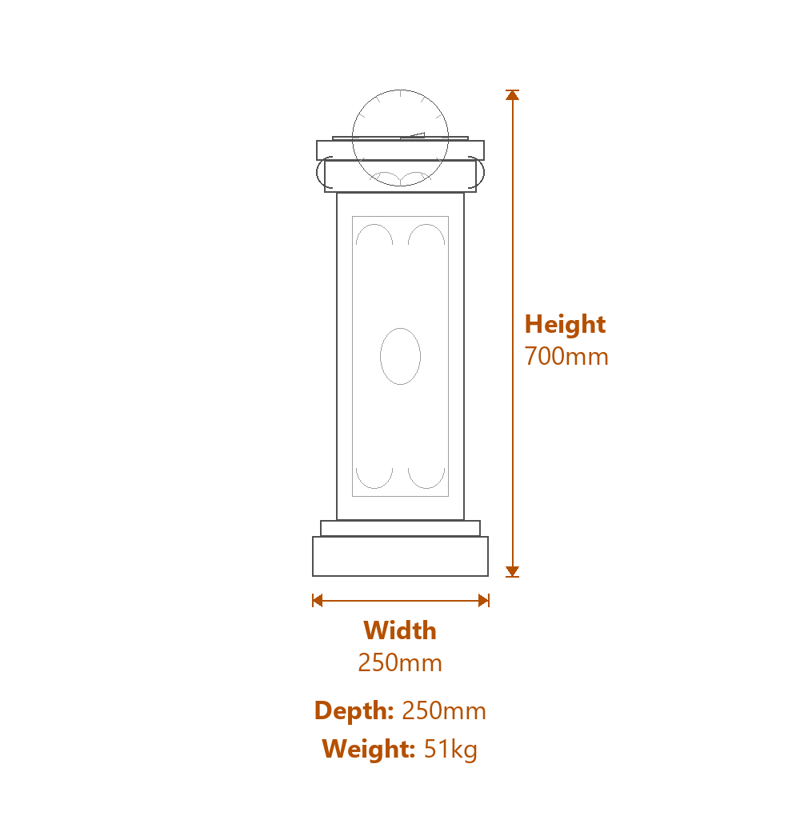 Garden Decor Dimensions Diagram