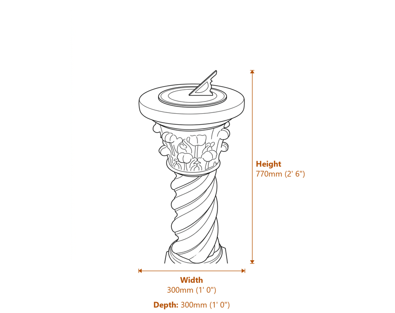 Garden Decor Dimensions Diagram