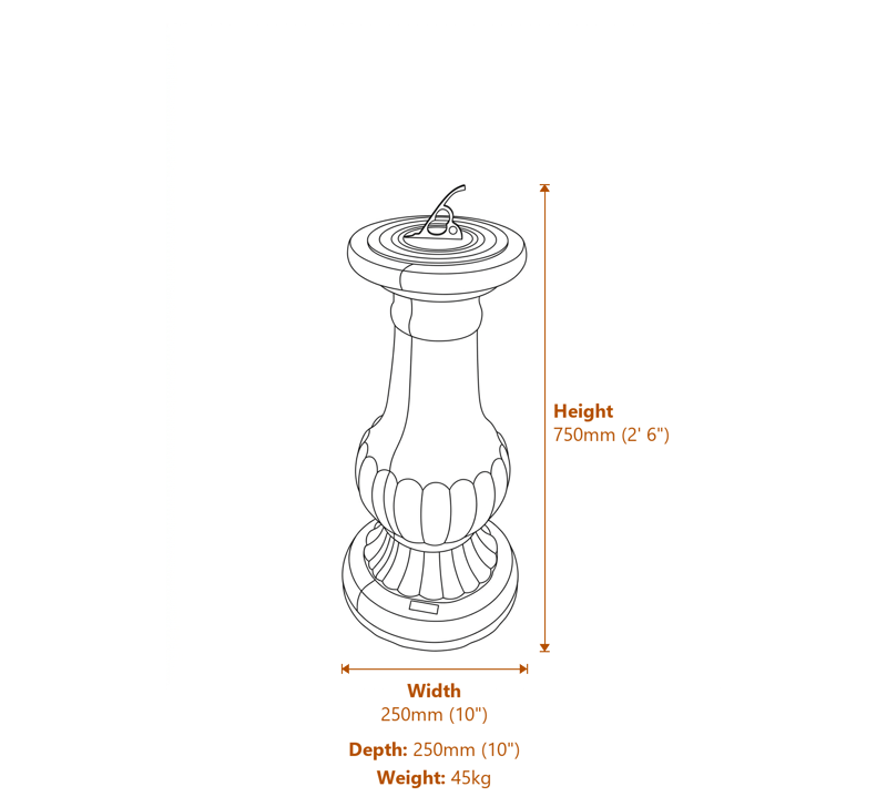 Garden Decor Dimensions Diagram