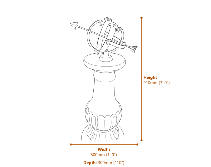 Garden Decor Dimensions Diagram