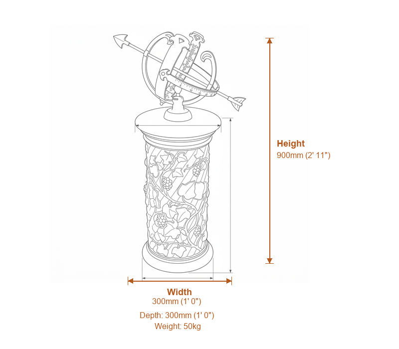 Garden Decor Dimensions Diagram