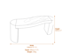 Tenbury Rainbow Sandstone Garden Bench Dimensions Diagram