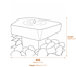 Babbling Basalt Water Feature with Plinth Dimensions Diagram