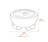 Babbling Urn Rainbow Sandstone Water Feature Dimensions Diagram