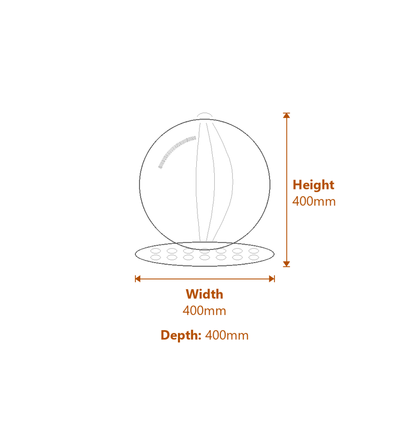 Garden Fountains Dimensions Diagram