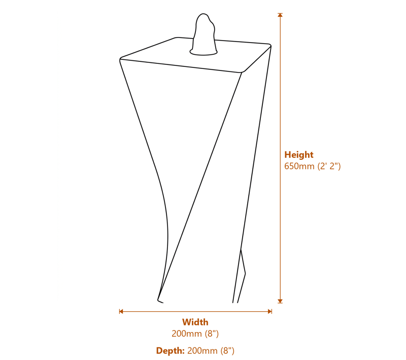 Garden Fountains Dimensions Diagram