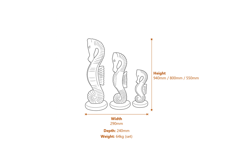 Stone Animal Garden Ornaments Dimensions Diagram