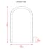 Cream Iron Antiqued Metal Garden Arch Dimensions Diagram