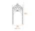 Blue Antiqued Metal Garden Pavillion Dimensions Diagram