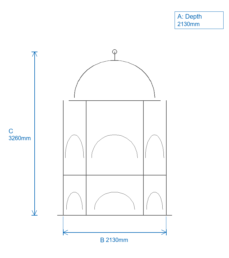 Metal Gazebos Dimensions Diagram