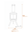 Barola Steel Chimenea Dimensions Diagram