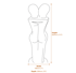 Lovers Modern Garden Art Statue Dimensions Diagram