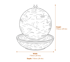 Eclipse Moon Water Feature Dimensions Diagram