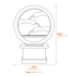 Tranquil Spills Stone Water Feature Dimensions Diagram