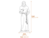 The Friar Stone Statue Dimensions Diagram