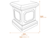Roman Stone Garden Pedestal Dimensions Diagram