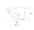 Pointing Hand Stone Statue Dimensions Diagram