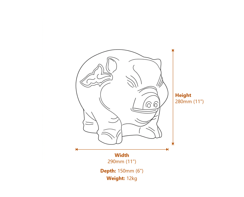 Farm Animal Garden Ornaments Dimensions Diagram