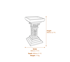 Rococo Stone Birdbath Dimensions Diagram