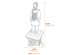 Medium Terracotta Warrior Stone Statue Dimensions Diagram