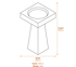 Simple Stone Birdbath Dimensions Diagram