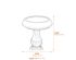 Victorian Stone Birdbath Dimensions Diagram
