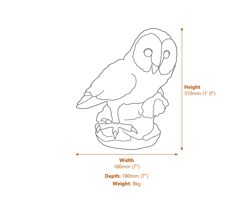Bird Garden Ornaments Dimensions Diagram