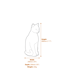 Egyptian Cat Statue Dimensions Diagram