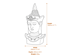 Large Thai Buddha Head Statue Dimensions Diagram
