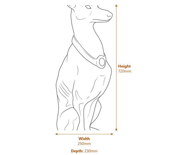 Egyptian Tomb Dog Dimensions Diagram