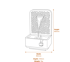 Gilded Falls Water Feature with LEDS  Dimensions Diagram