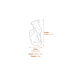 Scratching Cat Statue Dimensions Diagram