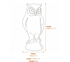 Long Eared Owl Garden Ornament Large Dimensions Diagram