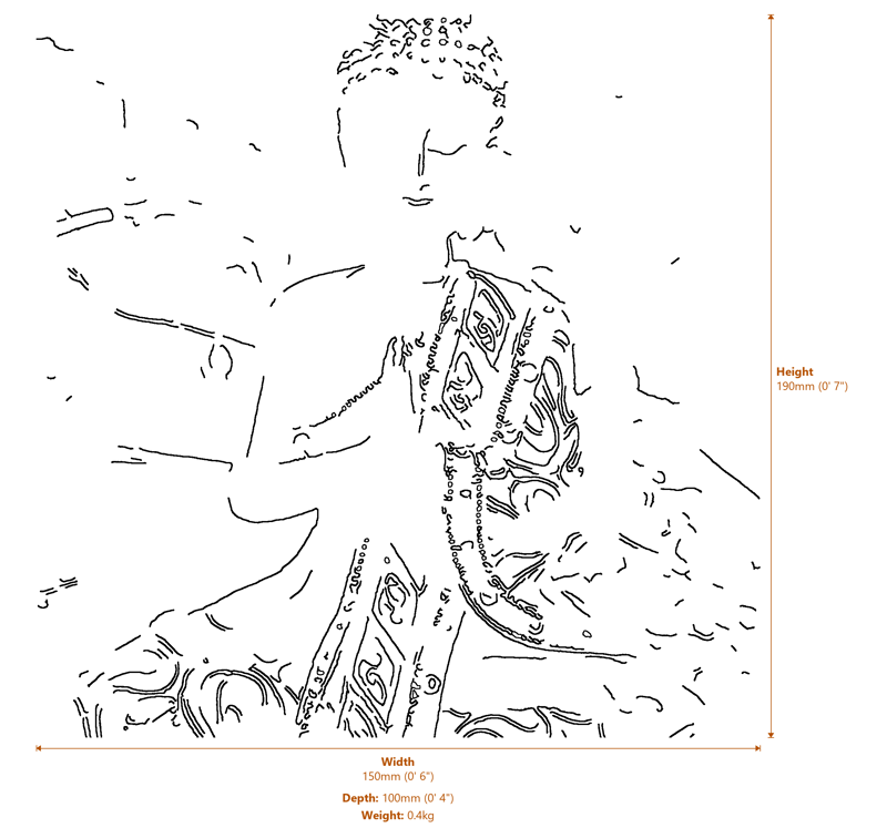 Small Garden Ornaments Dimensions Diagram