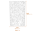 Wild Branches Steel Decorative Garden Screen 1.8m Dimensions Diagram