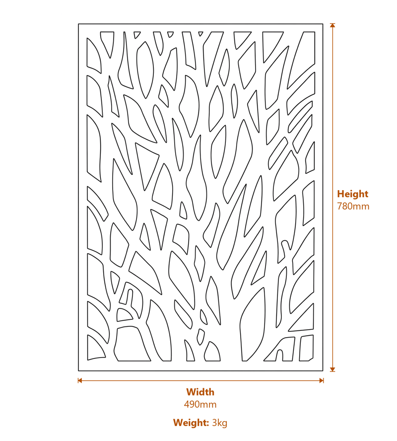 Garden Screens Dimensions Diagram