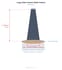 Large Slate Column Water Feature Dimensions Diagram