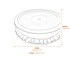 Extra Large Babbling Bowl Rainbow Sandstone Water Feature Dimensions Diagram