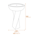 Twisted Bowl Sandstone Water Feature Dimensions Diagram