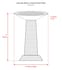 Cascade Black Limestone Bird Bath Dimensions Diagram