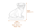 Small Pug Garden Statue Dimensions Diagram