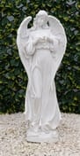 Angel of Peace Garden Statue in White - Original View