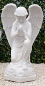 Praying Angel Garden Statue in White - Original Product Photo