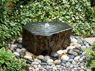 Babbling Basalt Column Water Feature modern garden water feature