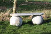 Sphere Granite Garden Bench