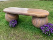 Rainbow Sandstone Sphere Garden Bench