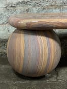 Rainbow Sandstone Sphere Garden Seat