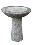 Black Limestone Bird Bath