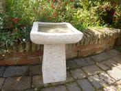 Granite Grey Square Bird Bath